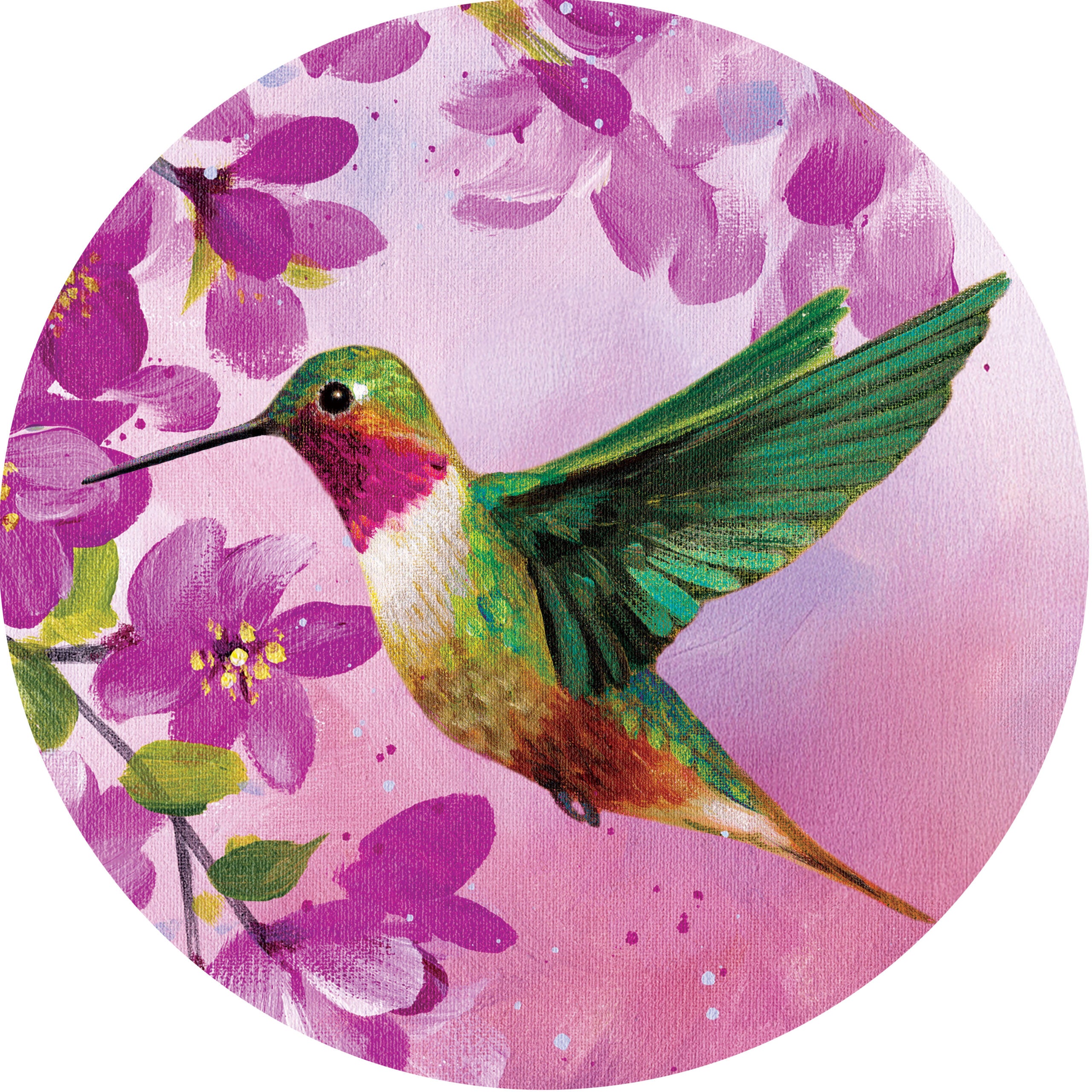 Pink Hummingbird-Accent Magnet