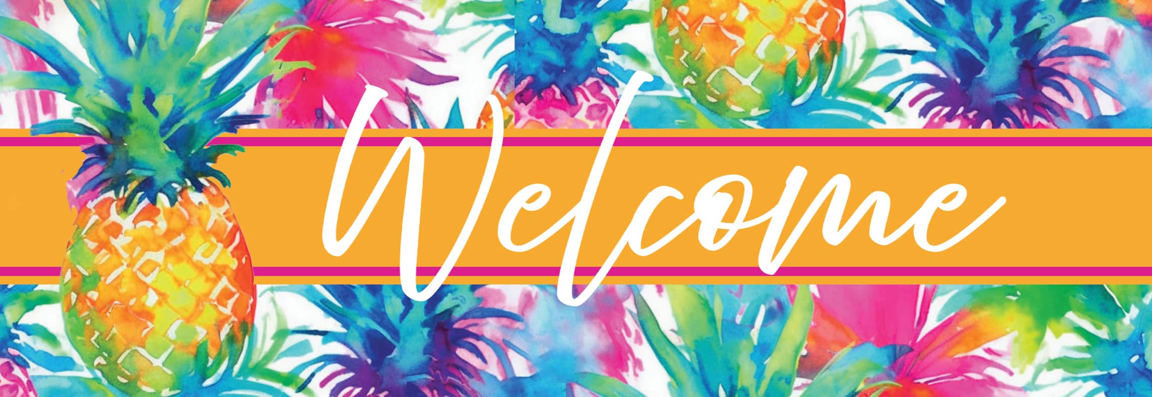 Signature Sign-Watercolor Pineapples