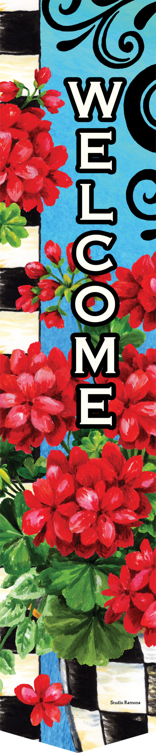 Checkered Geranium-Door Expression