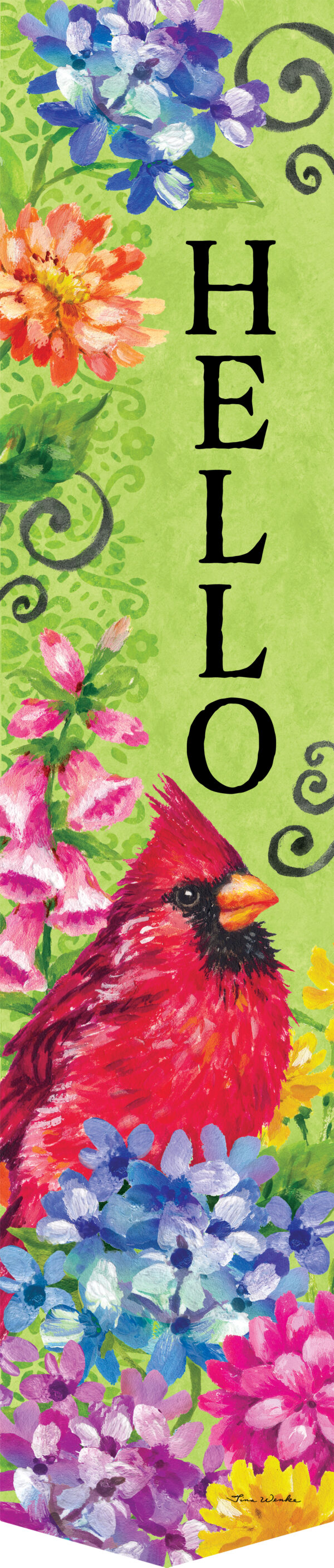 Cardinal with Flowers-Door Expression