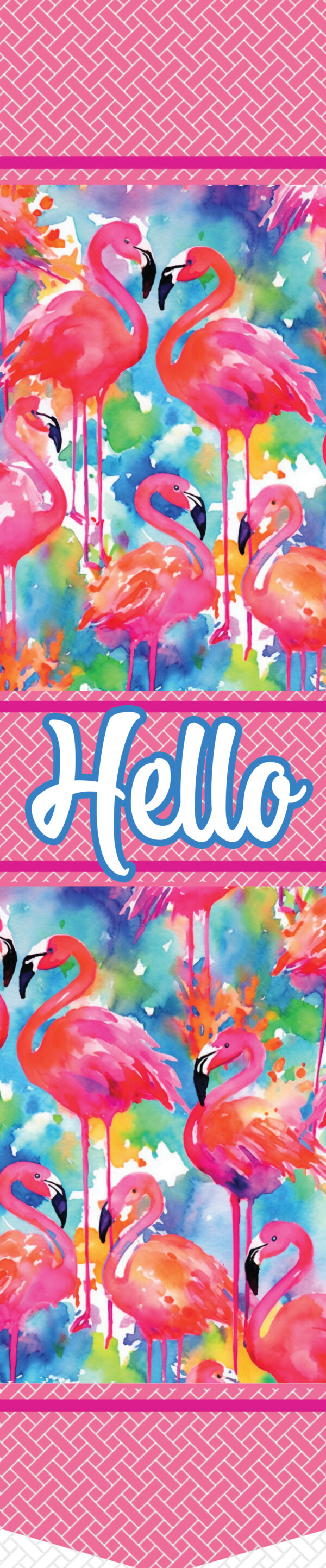 Watercolor Flamingos-Door Expression