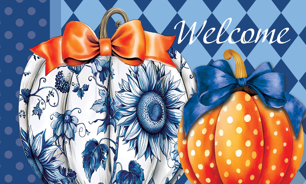 Chinoiserie Pumpkins Trio- Floor Mat