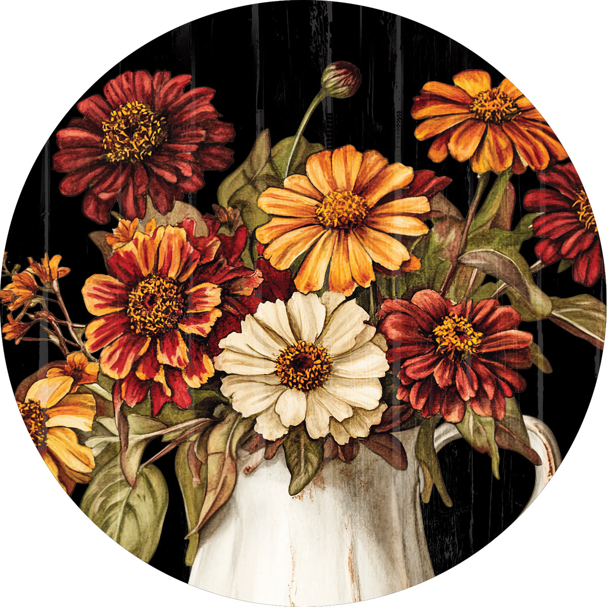Vintage Fall Flowers-Accent Magnet