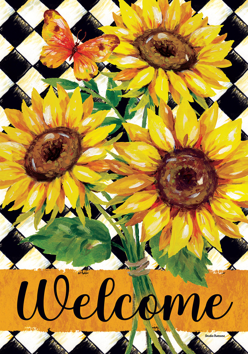 Sunflower Harlequin-Flag