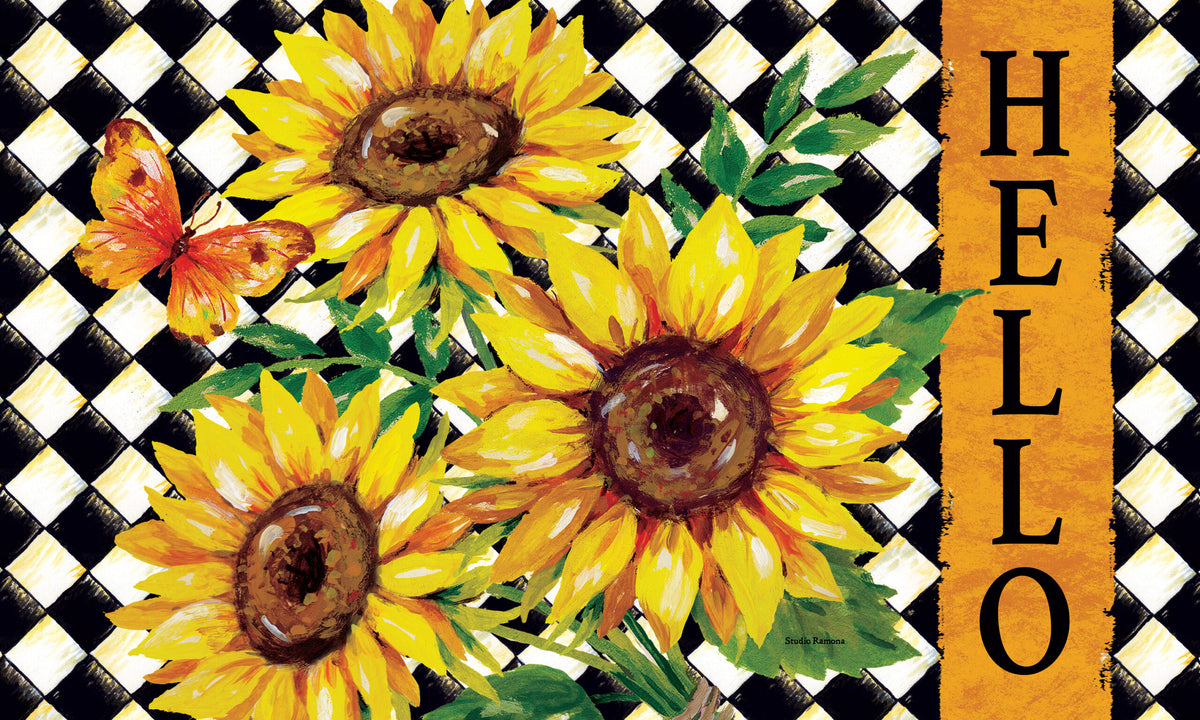 Sunflower Harlequin- Floor Mat