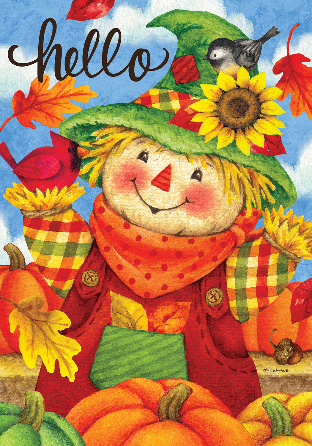 Hello Scarecrow-Flag