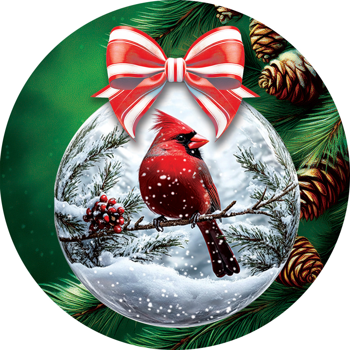 Cardinal Ornament-Stepping Stone