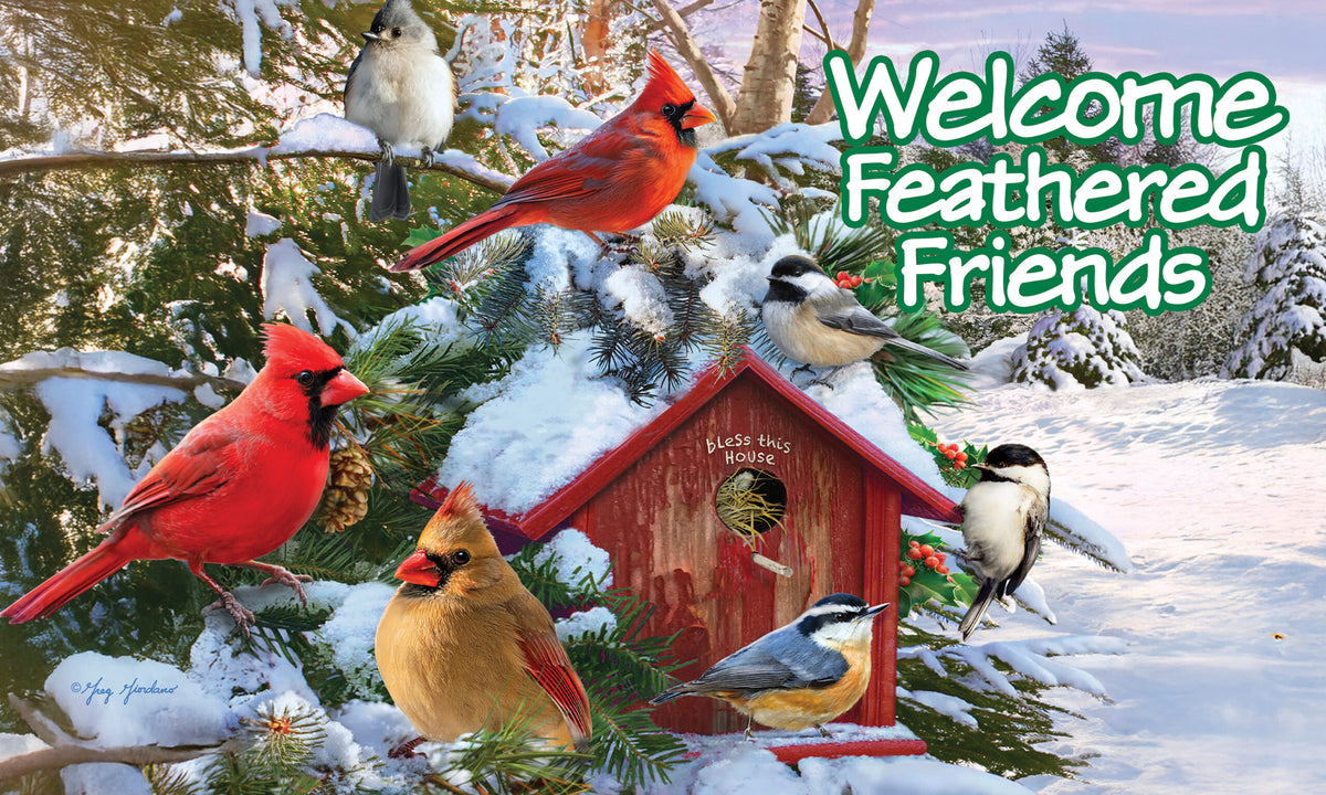Cardinal Ornament- Floor Mat