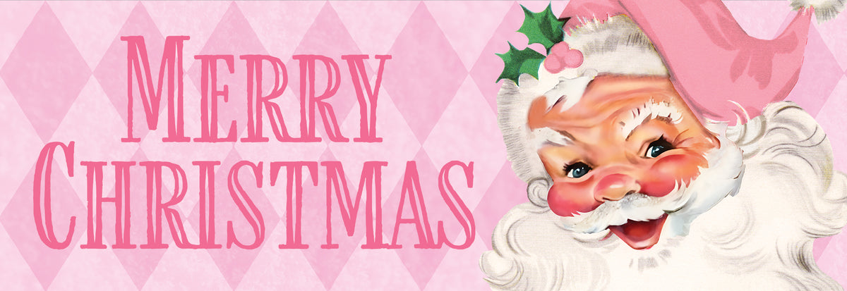 Pink Santa-Signature Sign