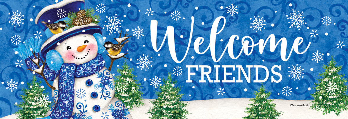 Chinoiserie Snowman-Signature Sign