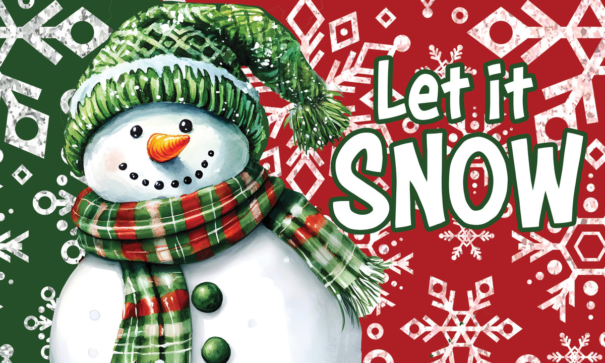 Red and Green Snowman- Floor Mat