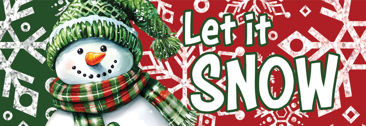 Red and Green Snowman-Signature Sign