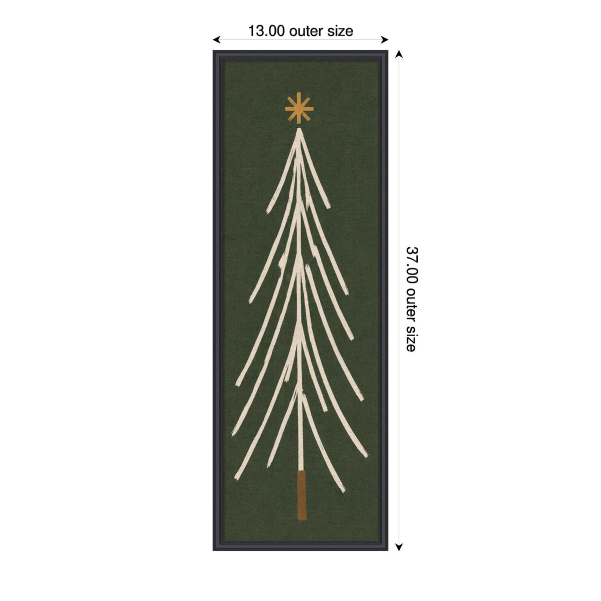 Framed Fabric Magnetic Board Minimalist Tree Panel Wall Organization