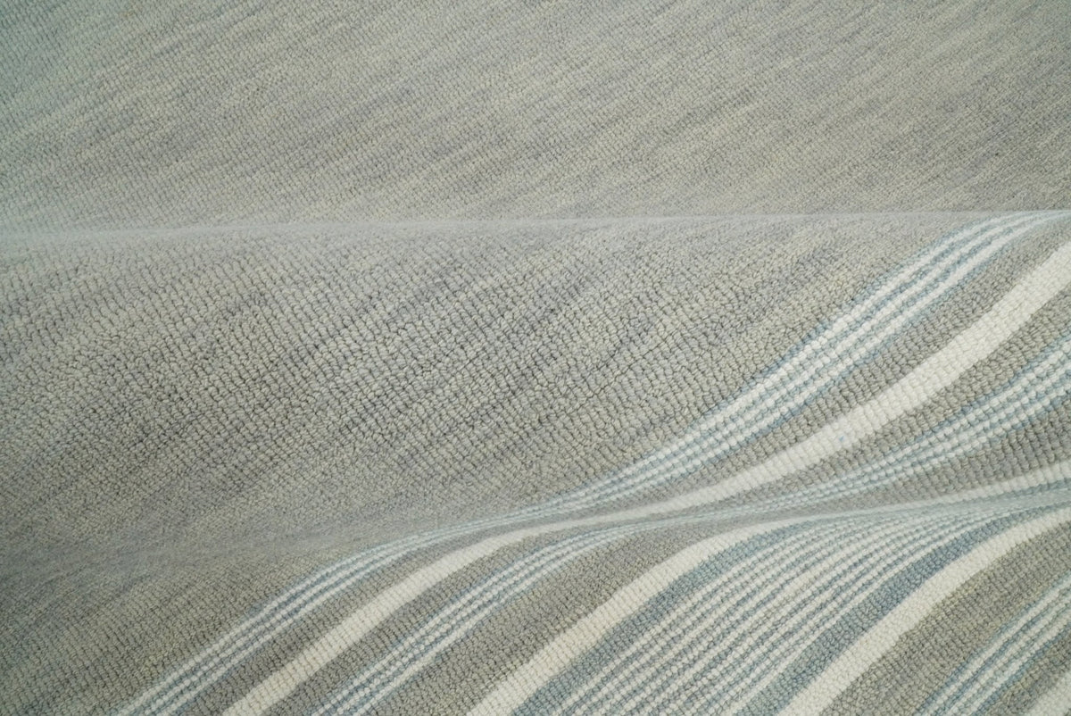 Gray Modern Style Hand Tufted Wool Area Rug