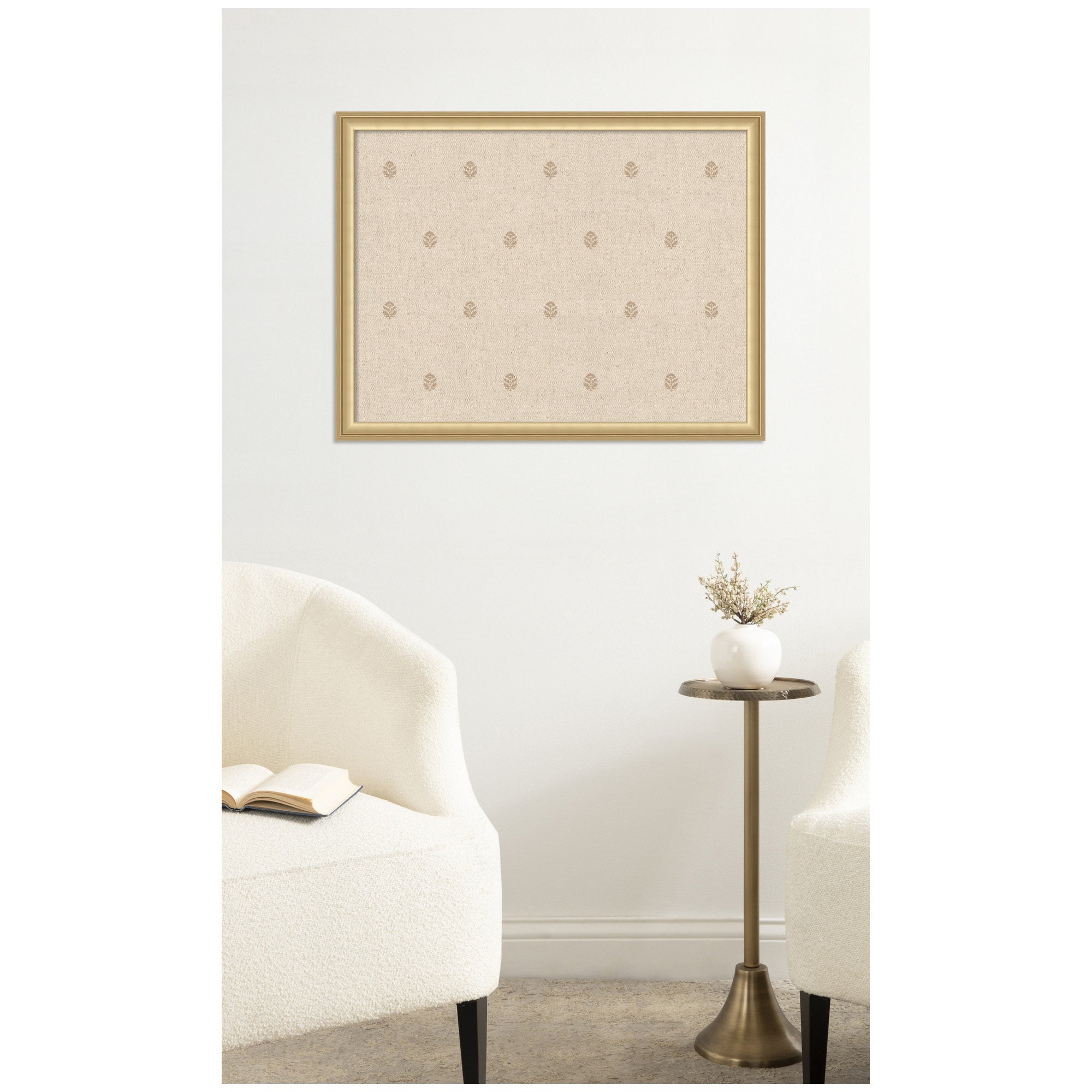 Pinboard Beige Botanical Block Print