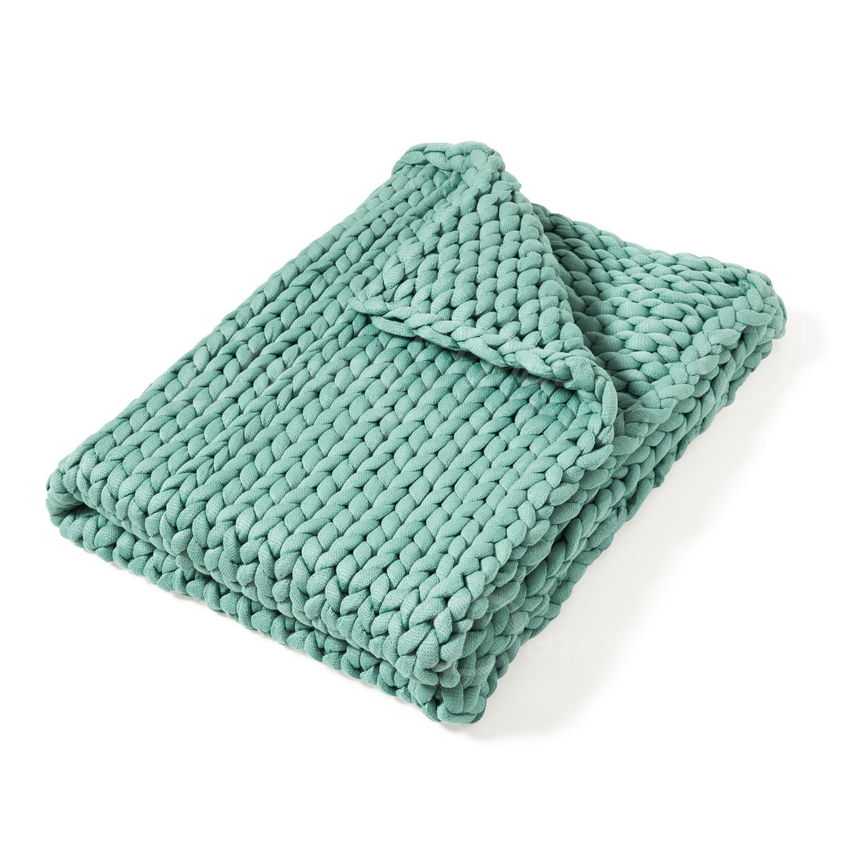 Chunky Knit Throw- Aqua