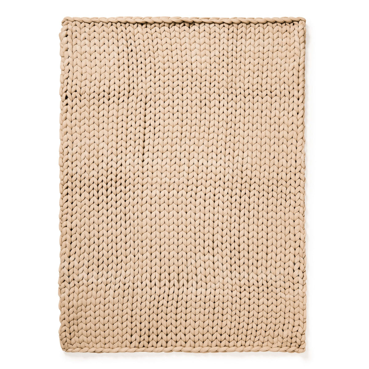 Chunky Knit Throw- Taupe
