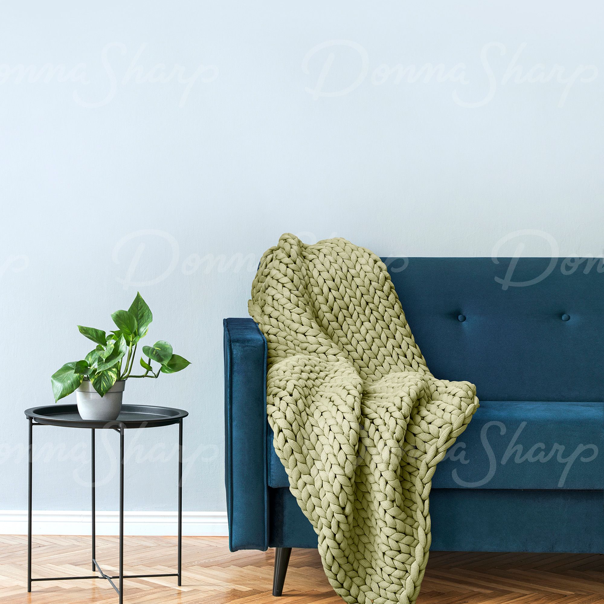 Chunky Knit Throw- Sage