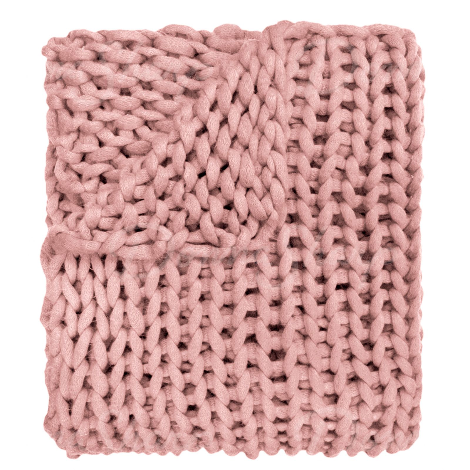 Chunky Knit Throw- Mauve