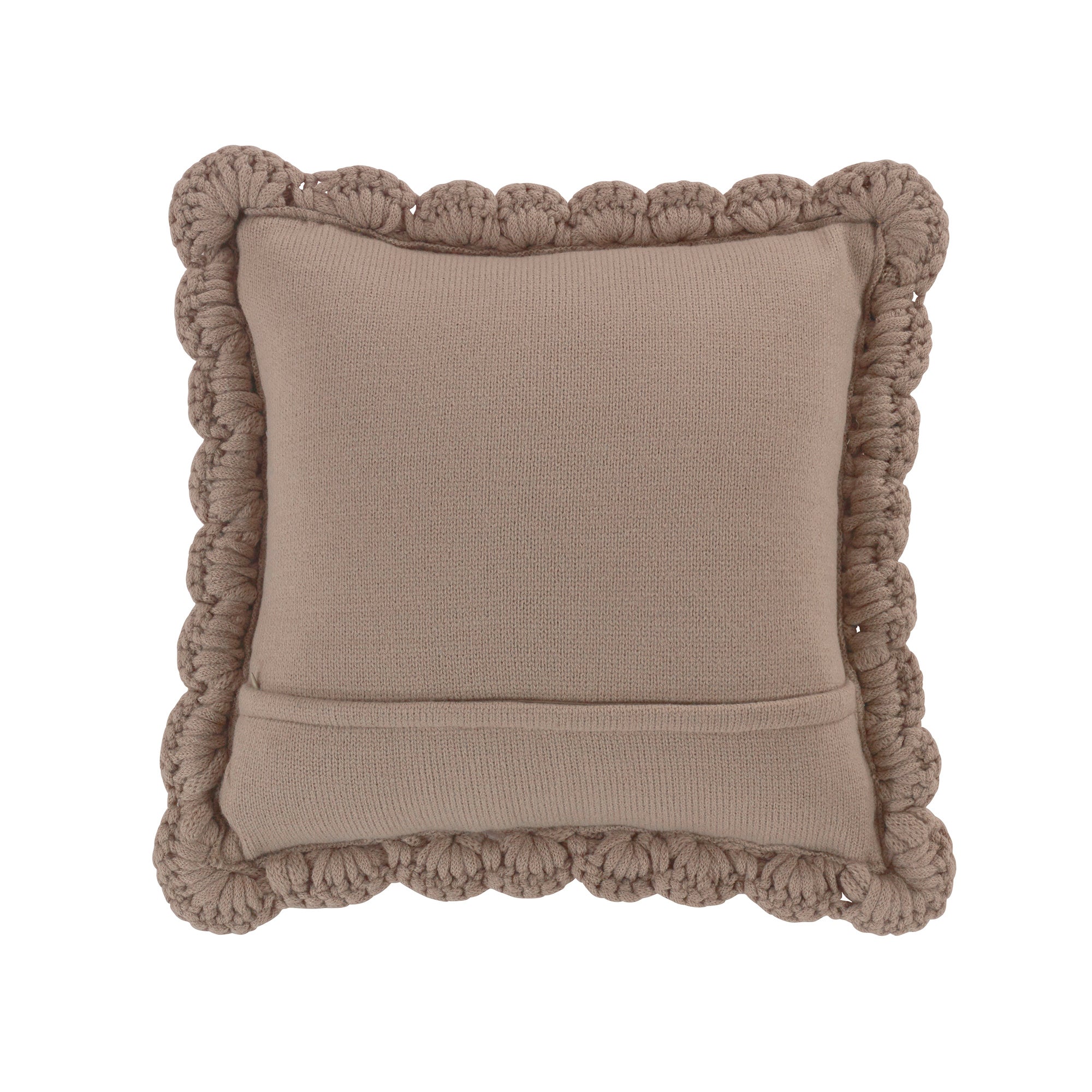 Chunky Knitted Decorative Pillow- Taupe