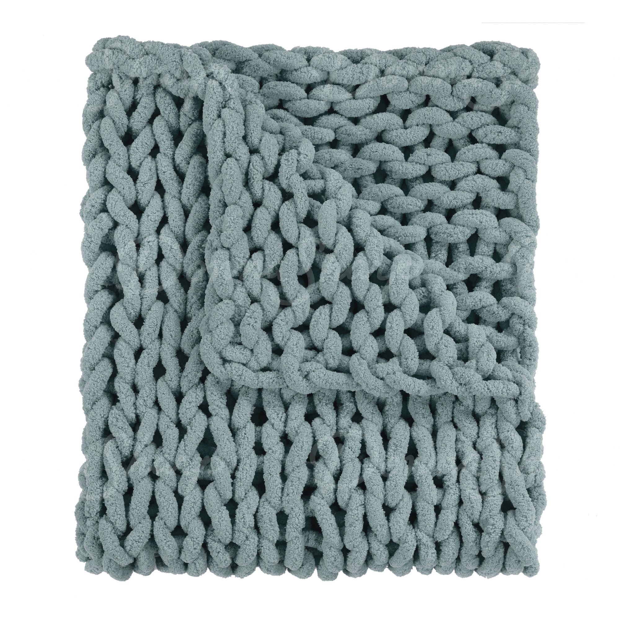 Chenille Knit Throw- Seaside