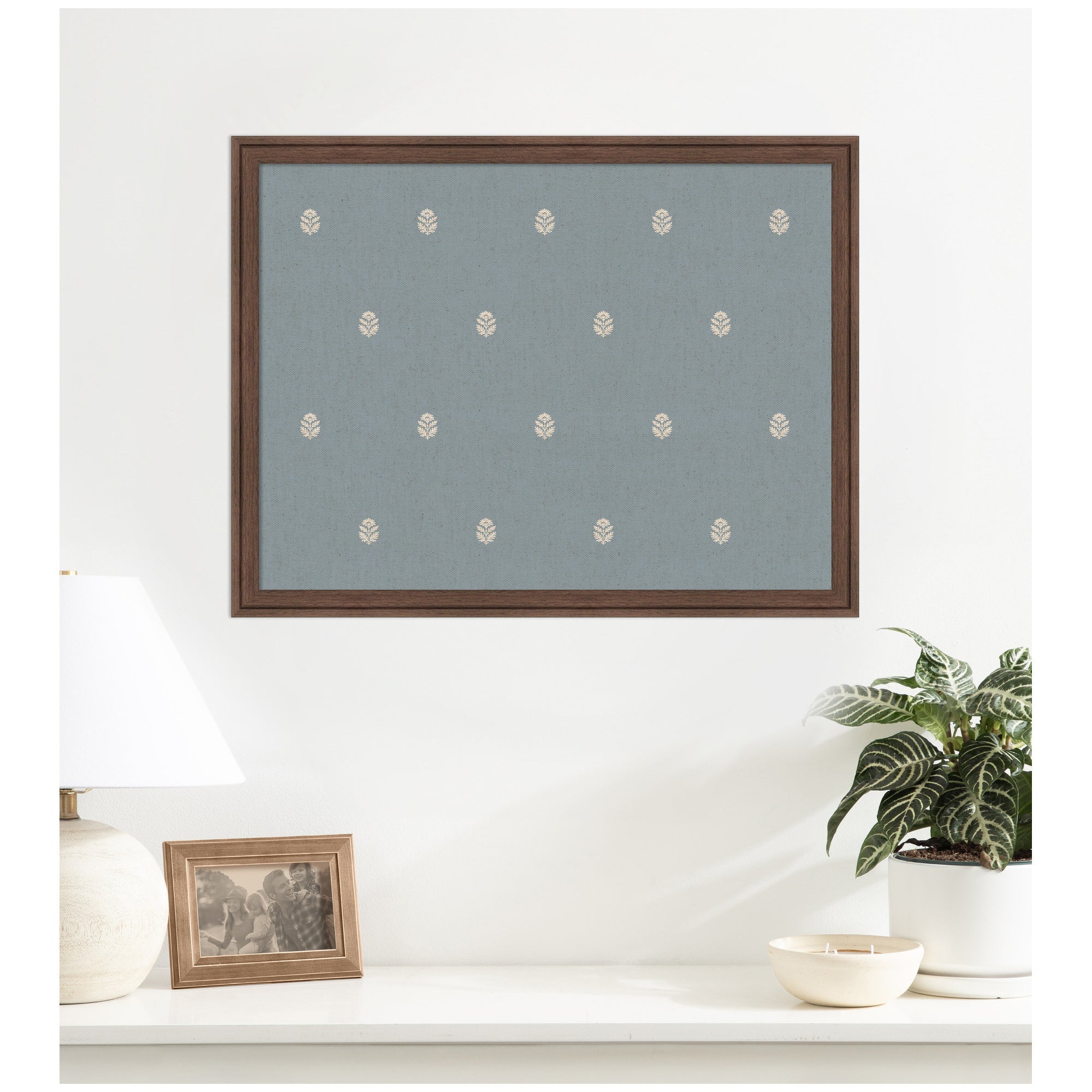 Pinboard Blue Botanical Block Print