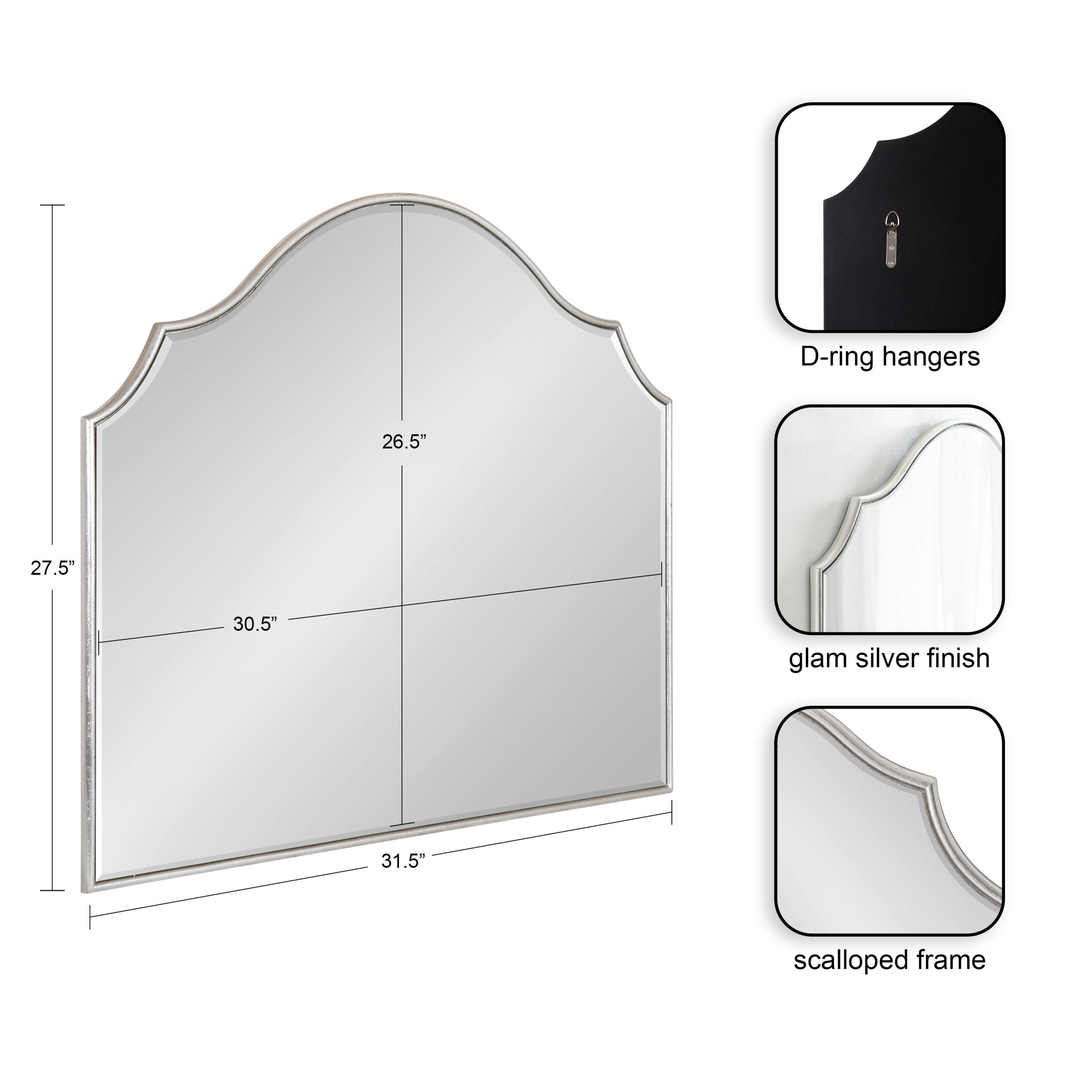 Leanna Framed Arch Wall Mirror
