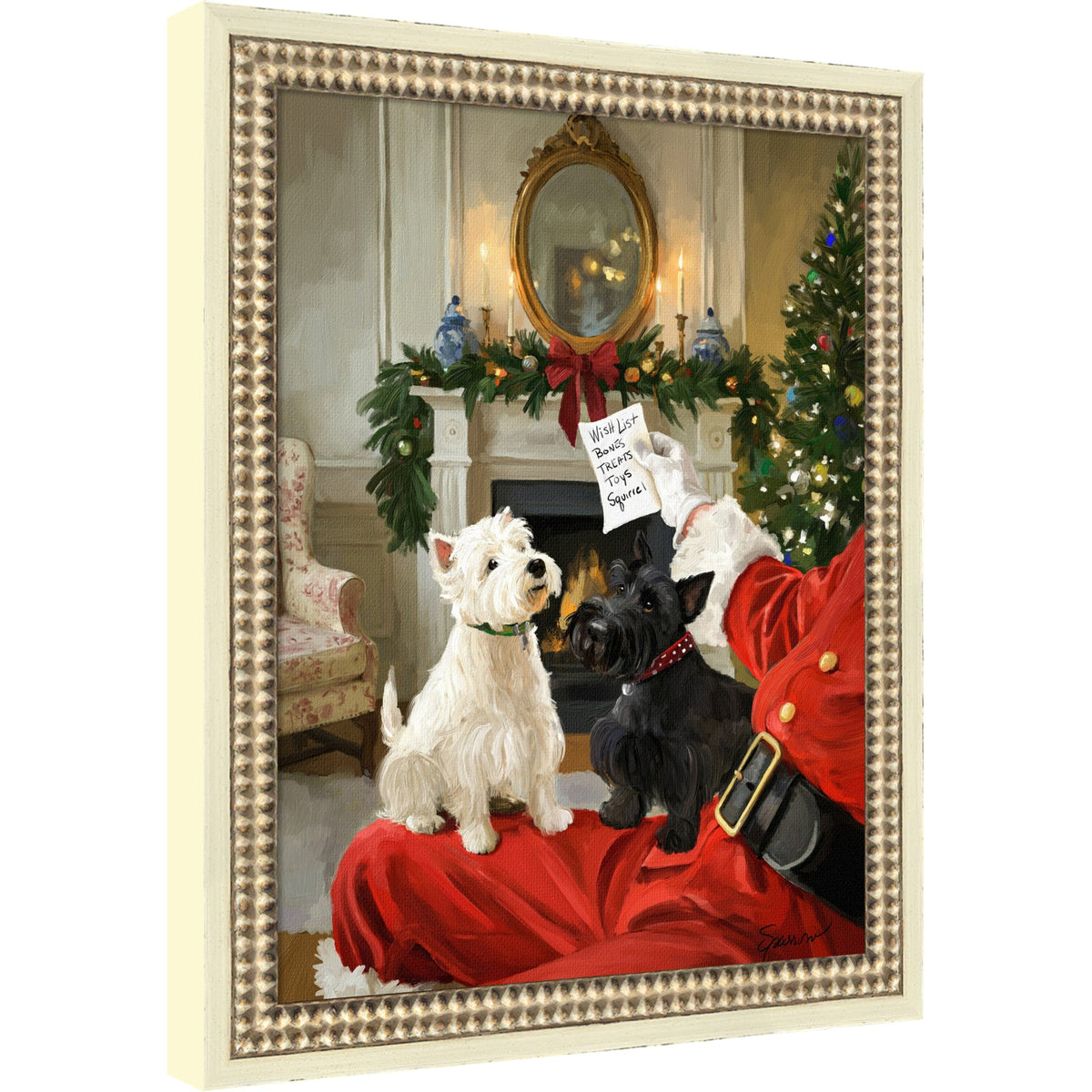 Wish List by Mary Sparrow Framed Mounted Canvas Wall Art Print