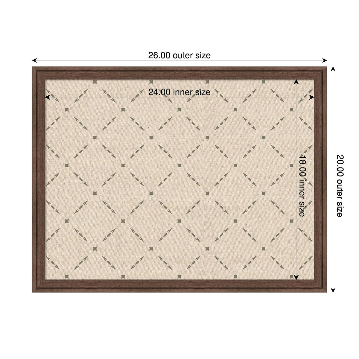 Pinboard Green Lattice Print
