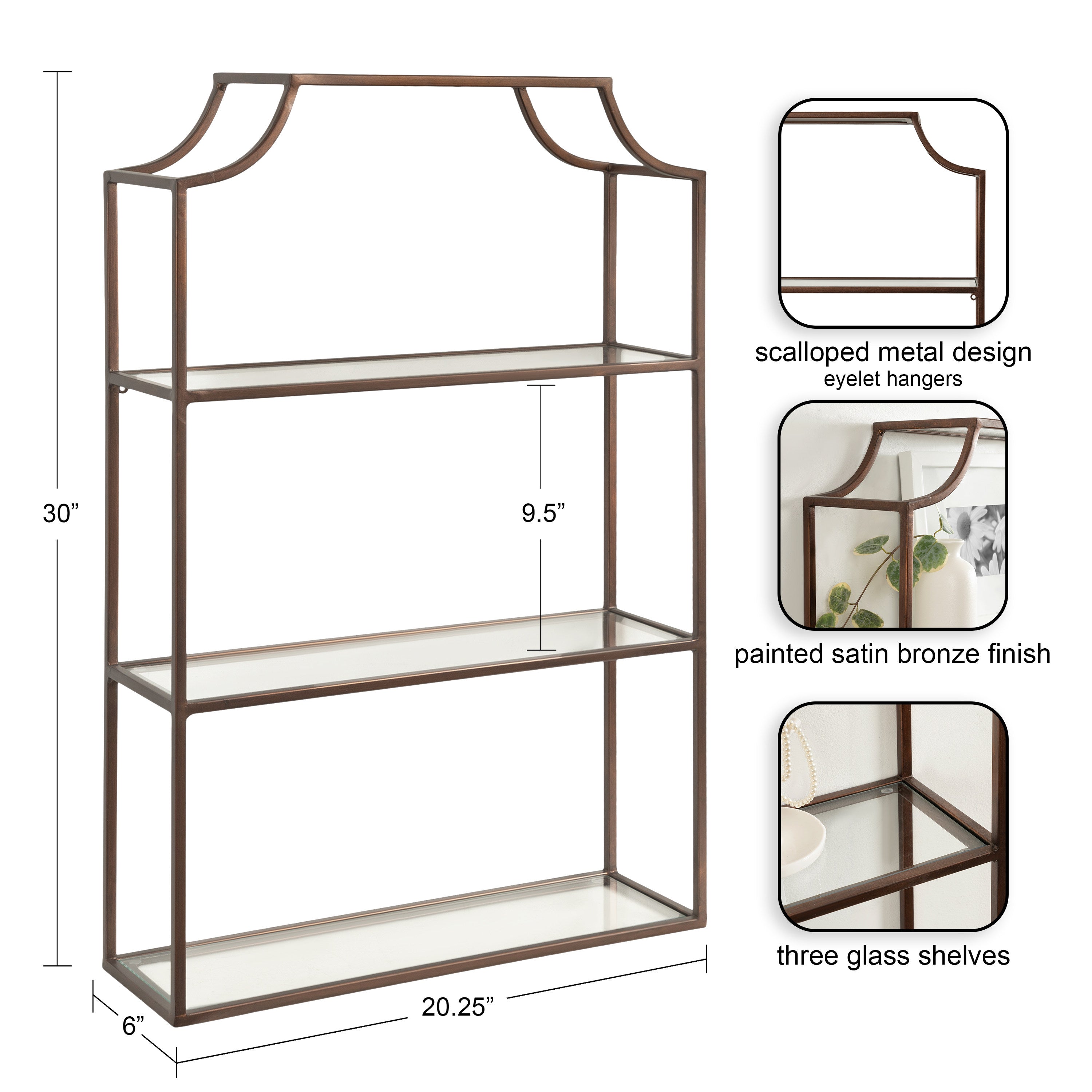 Ciel Tiered Wall Shelf