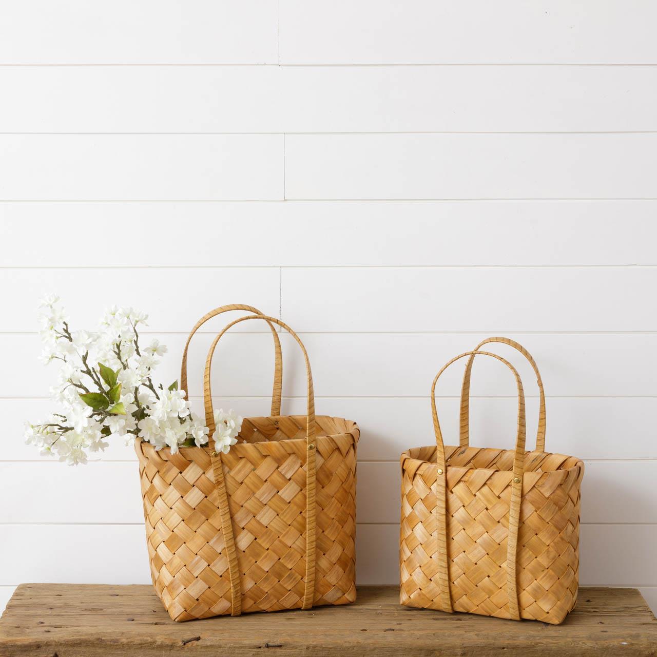 CHIPWOOD TOTES WITH HANDLES