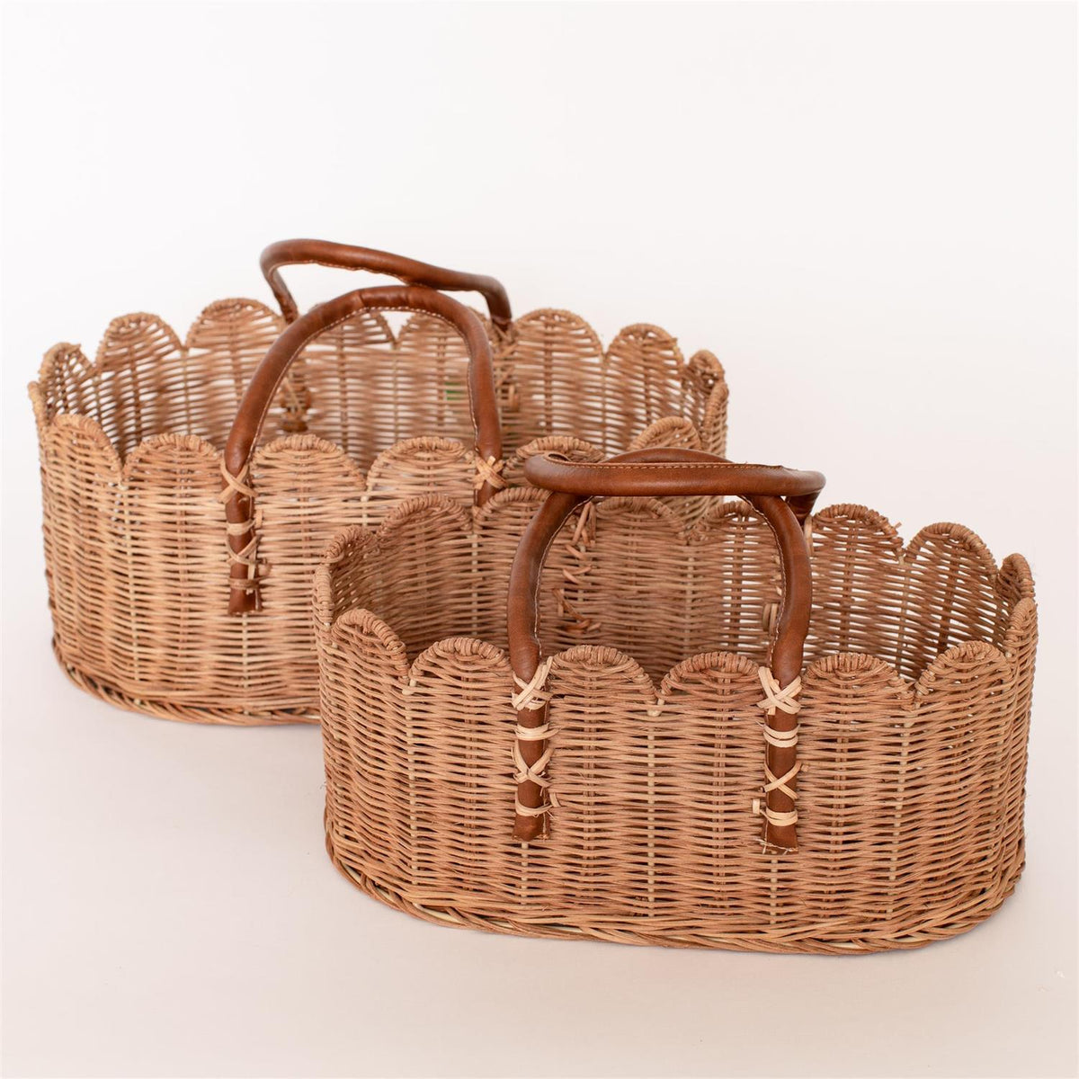 Natural Grace Handled Basket (Set of 2)