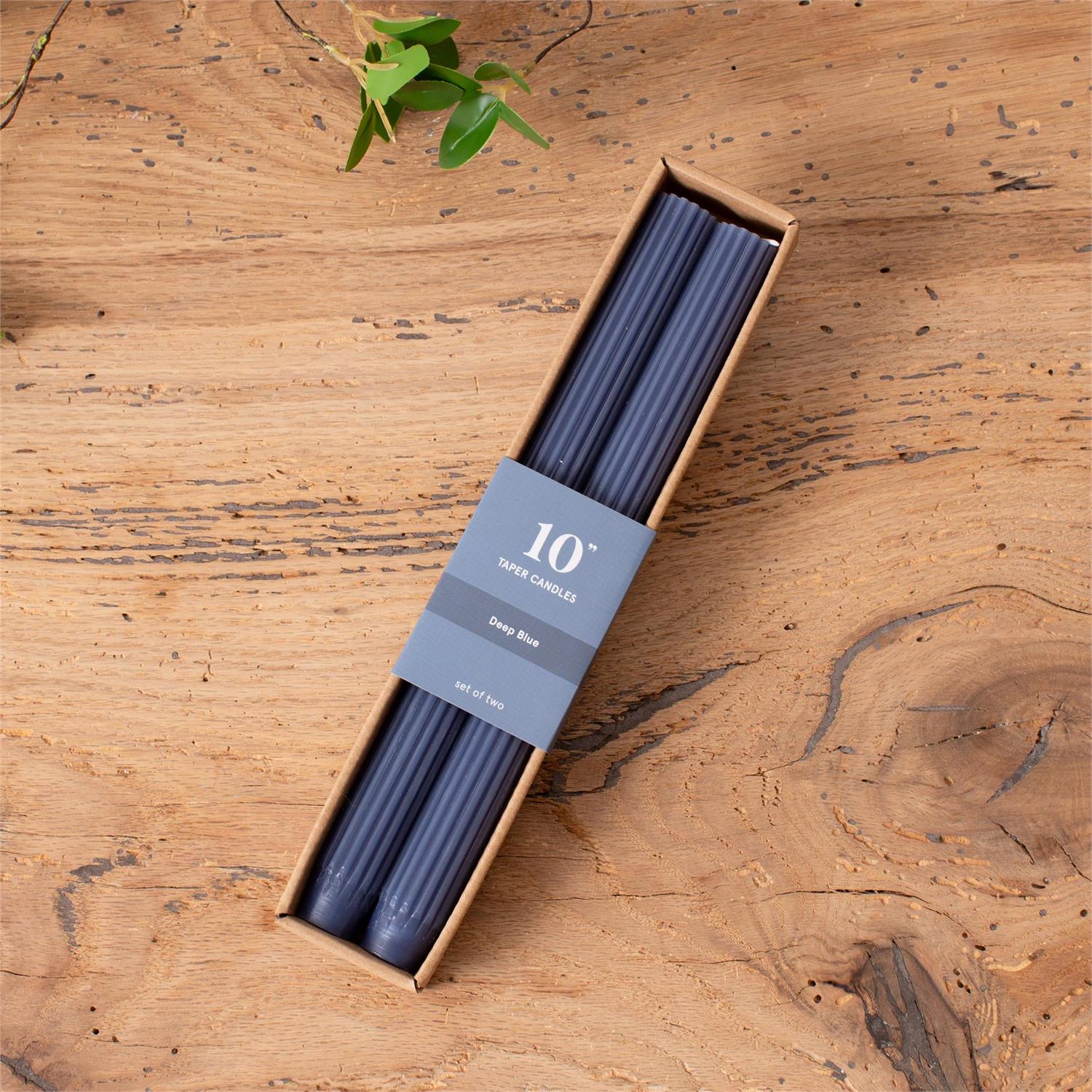 Ribbed Taper Candle 10 in. (Set of 2)