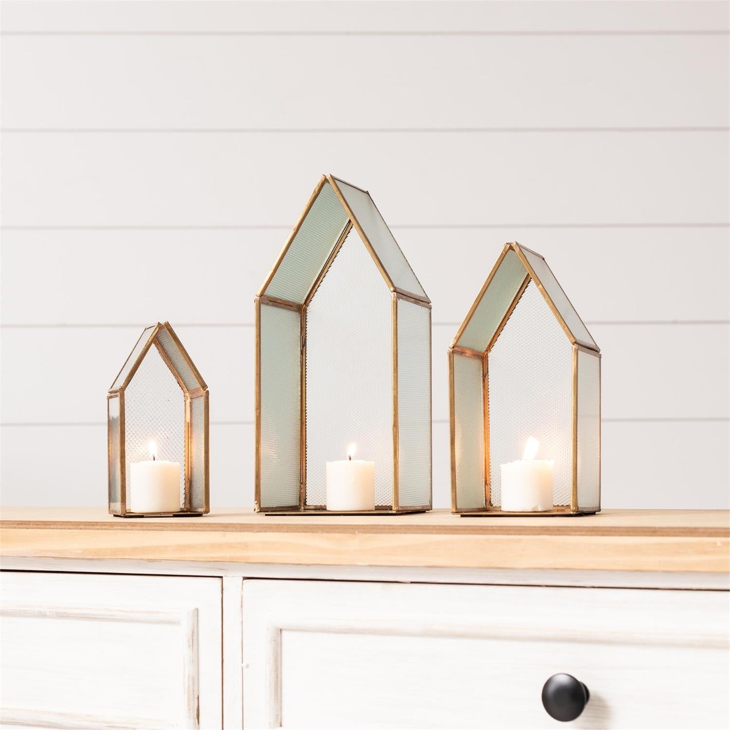 Vintage Glass And Brass House