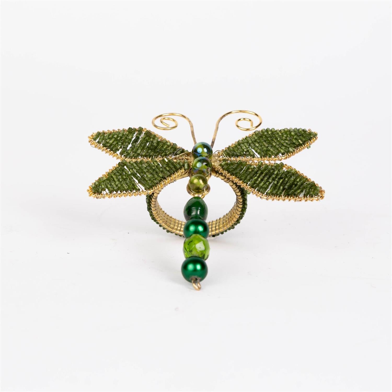 Napkin Ring - Beaded Dragonfly Set