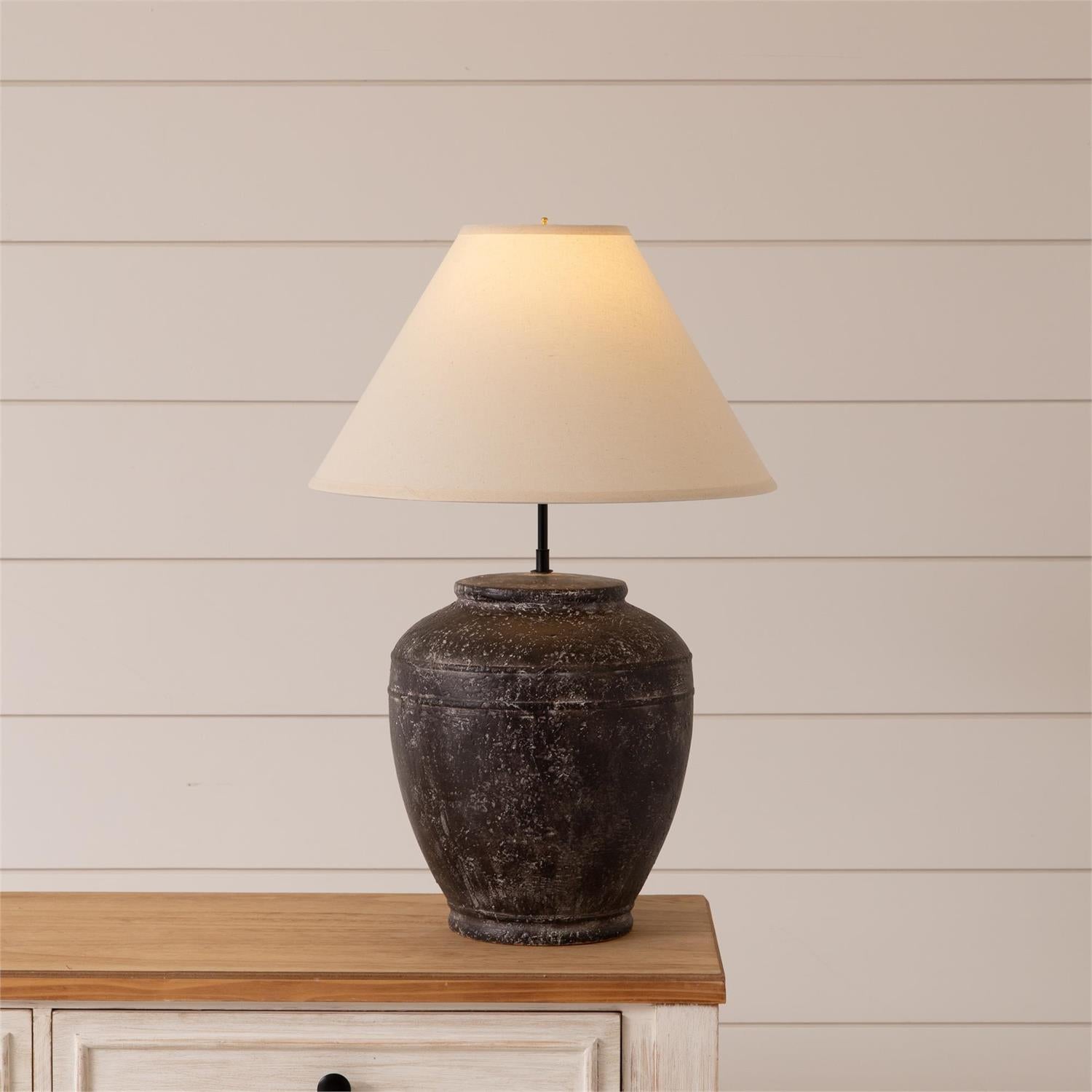 Lamp - Black Pottery