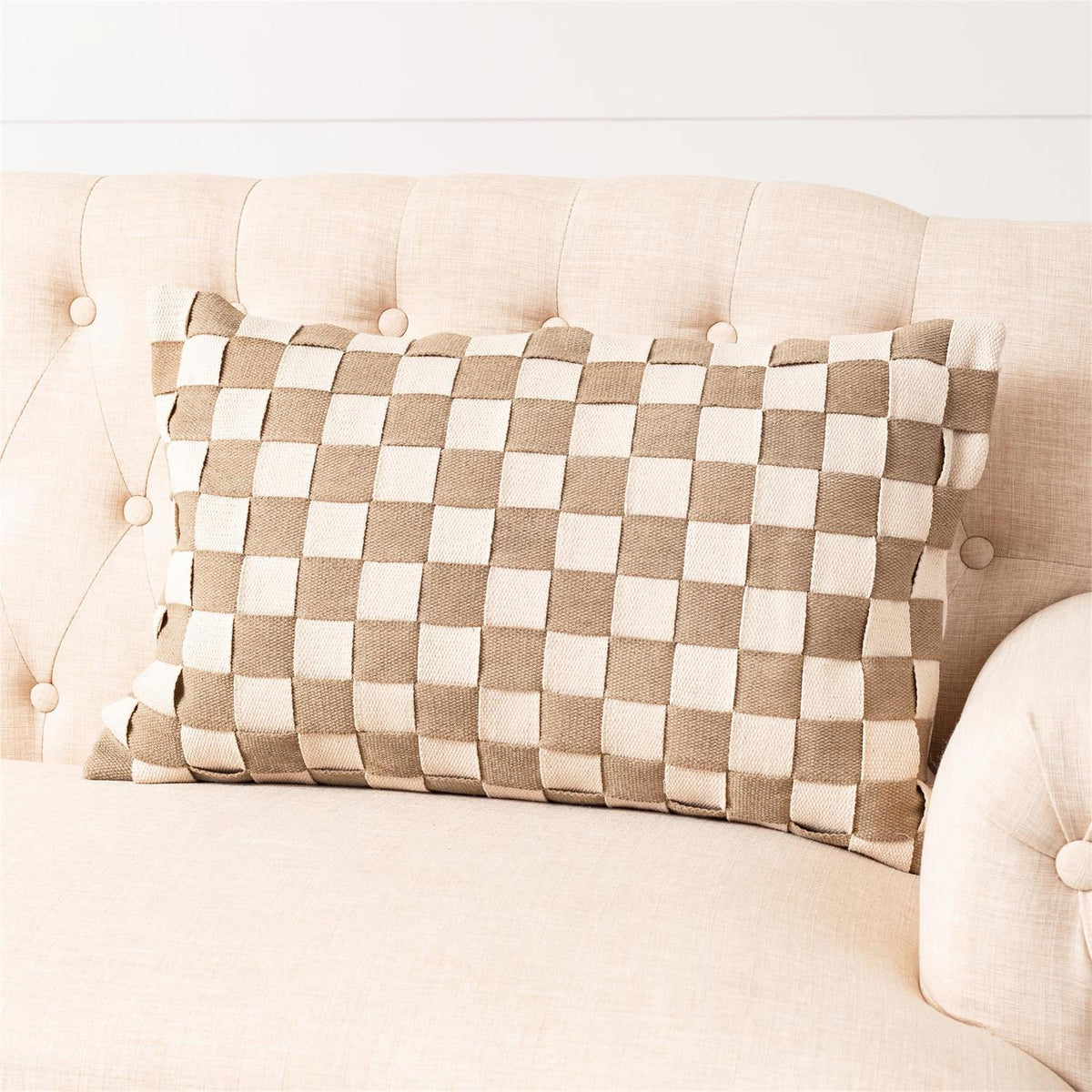 Lumber Pillow - Woven Check