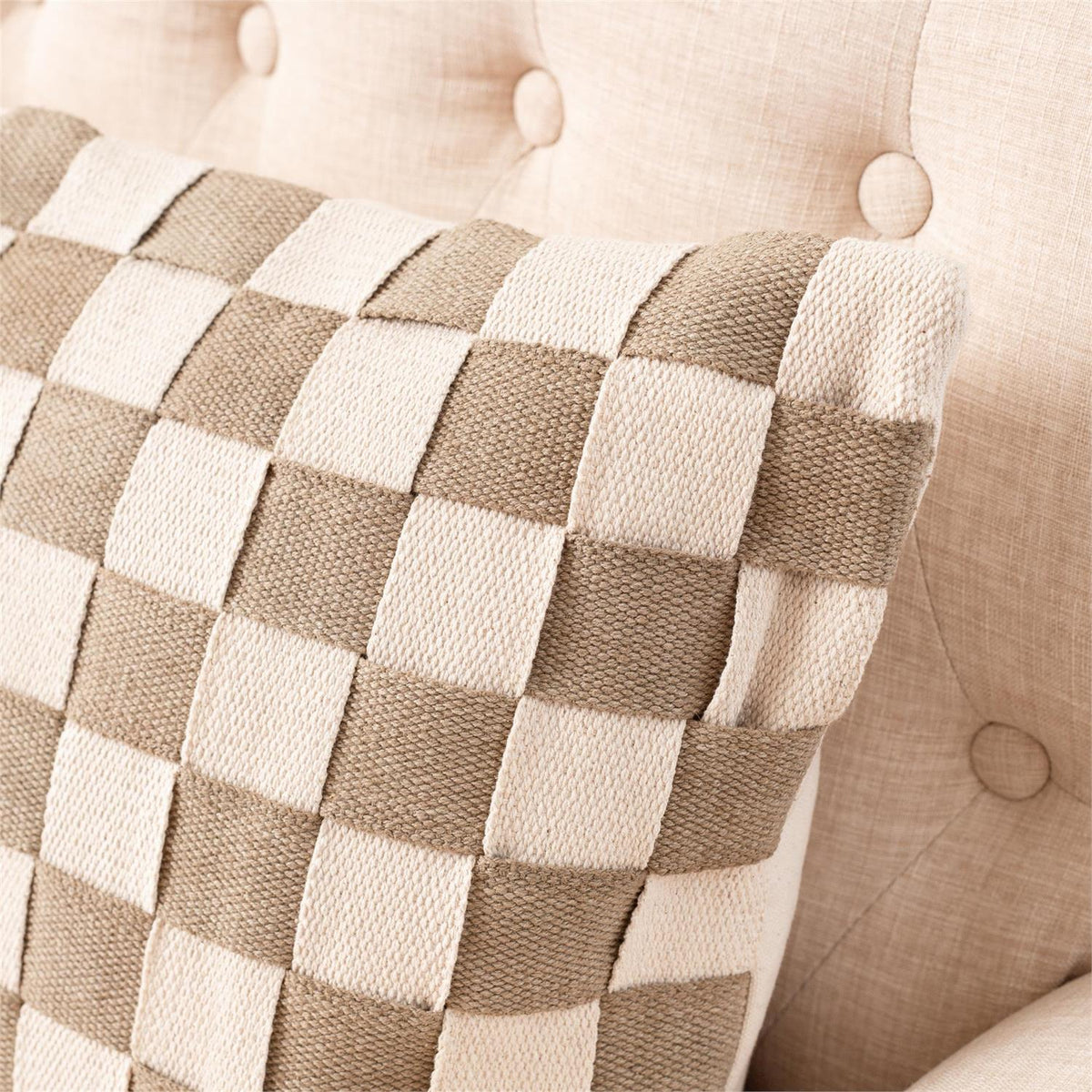 Lumber Pillow - Woven Check