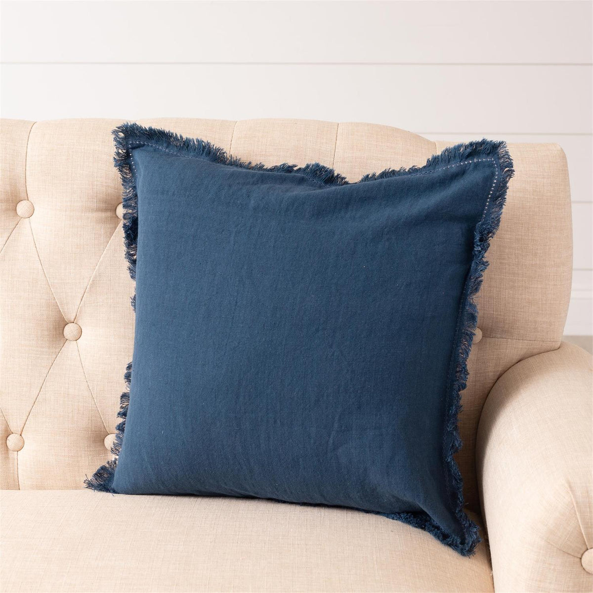 Pillow - Stonewashed Linen Blend, Blue