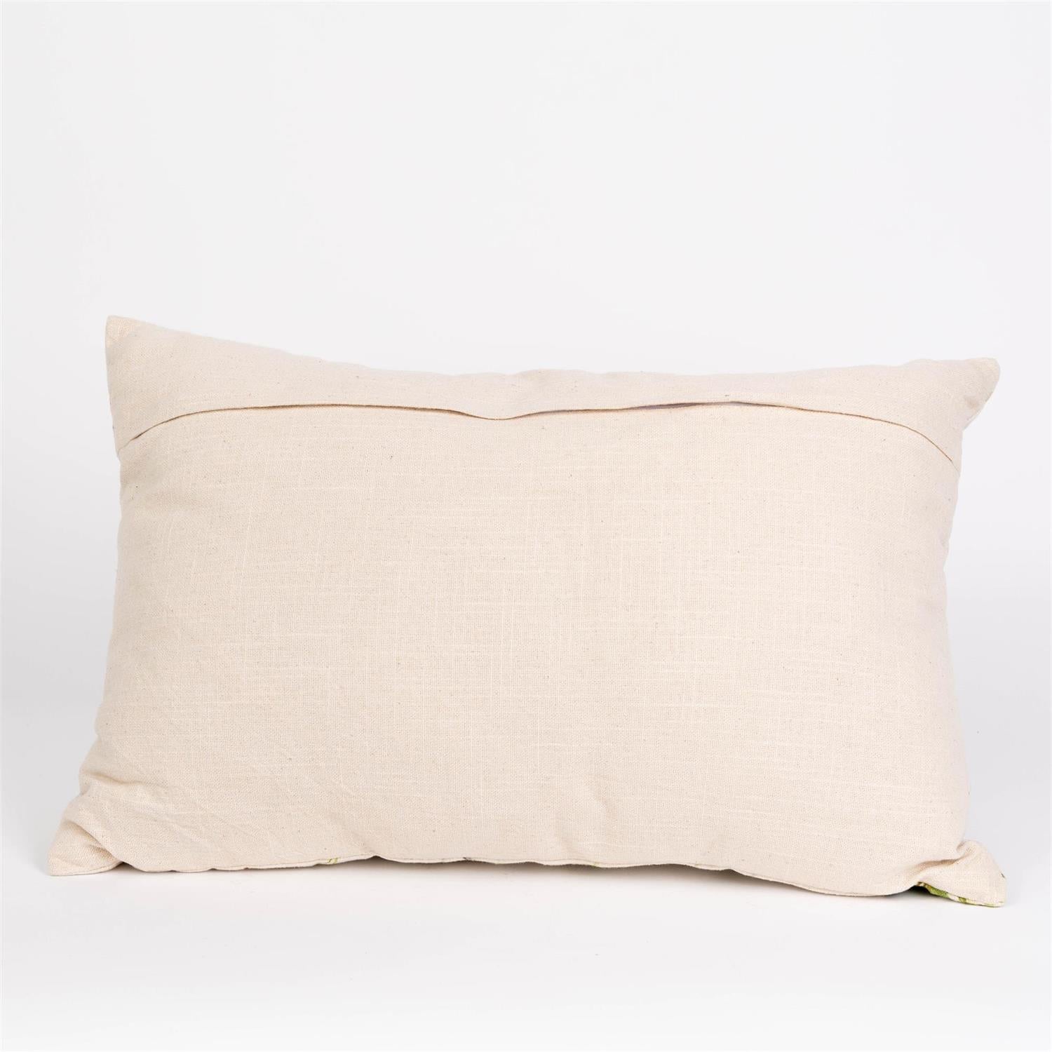 Lumbar Pillow - Embroidered Beetles