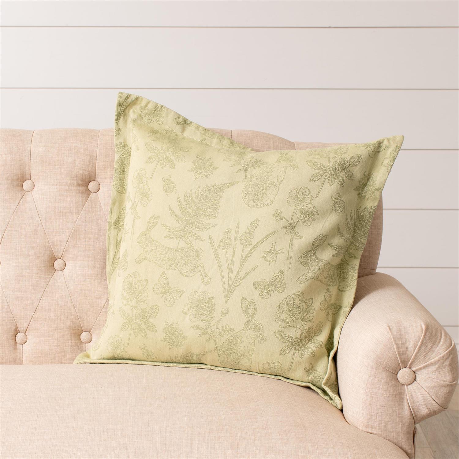 Pillow - Rabbit And Fern Jacquard