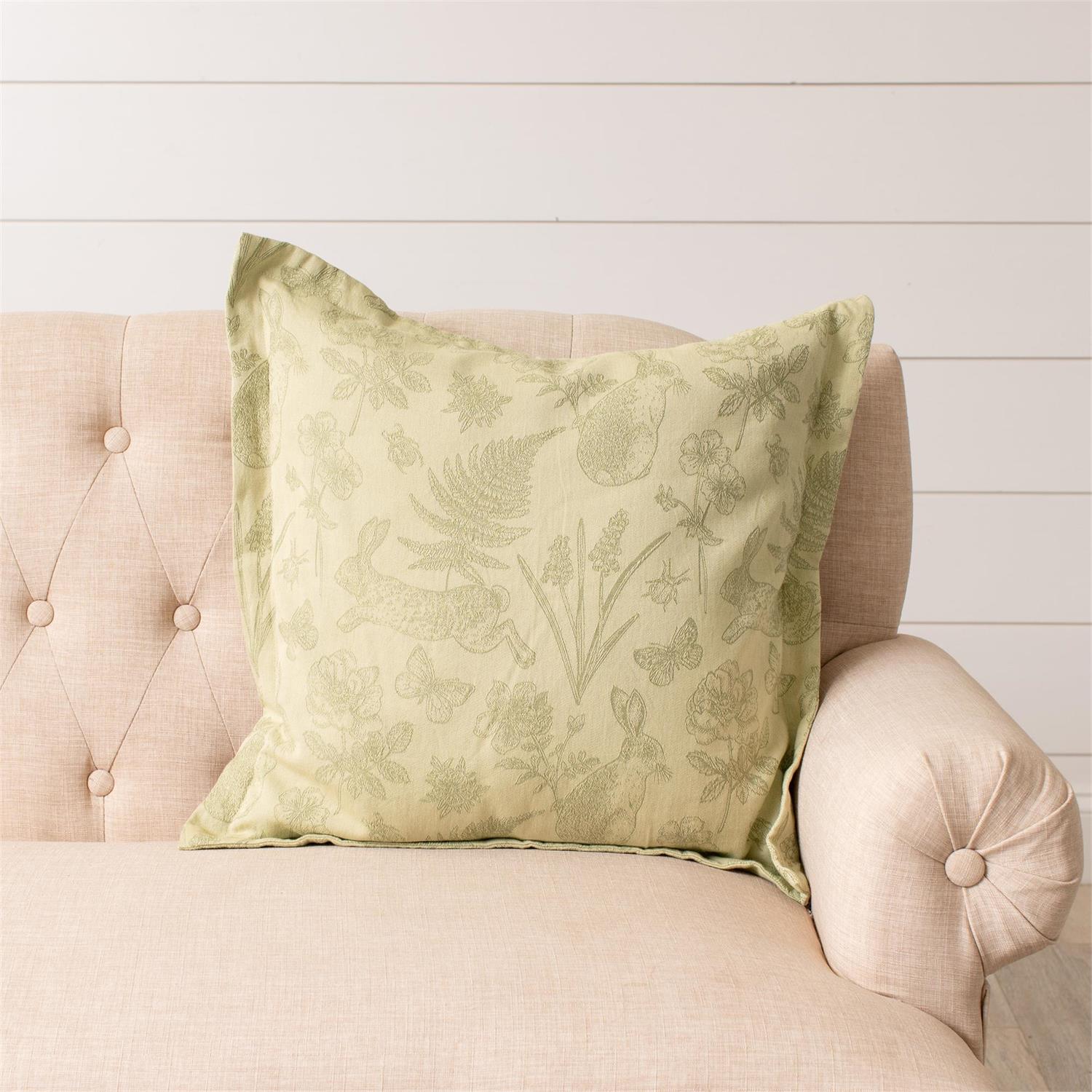Pillow - Rabbit And Fern Jacquard