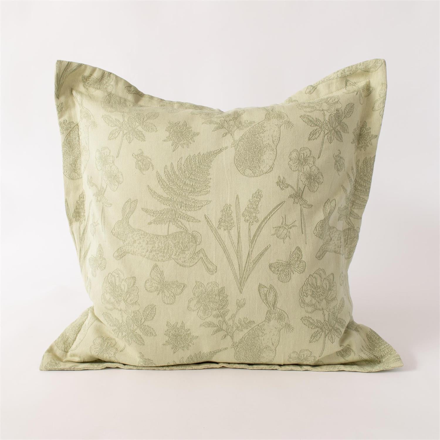Pillow - Rabbit And Fern Jacquard