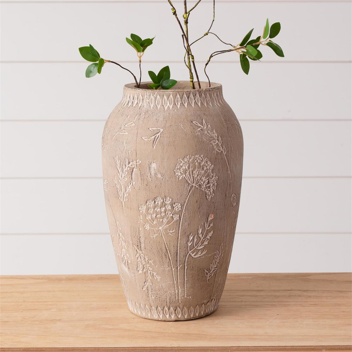 Vase - Embossed Botanical