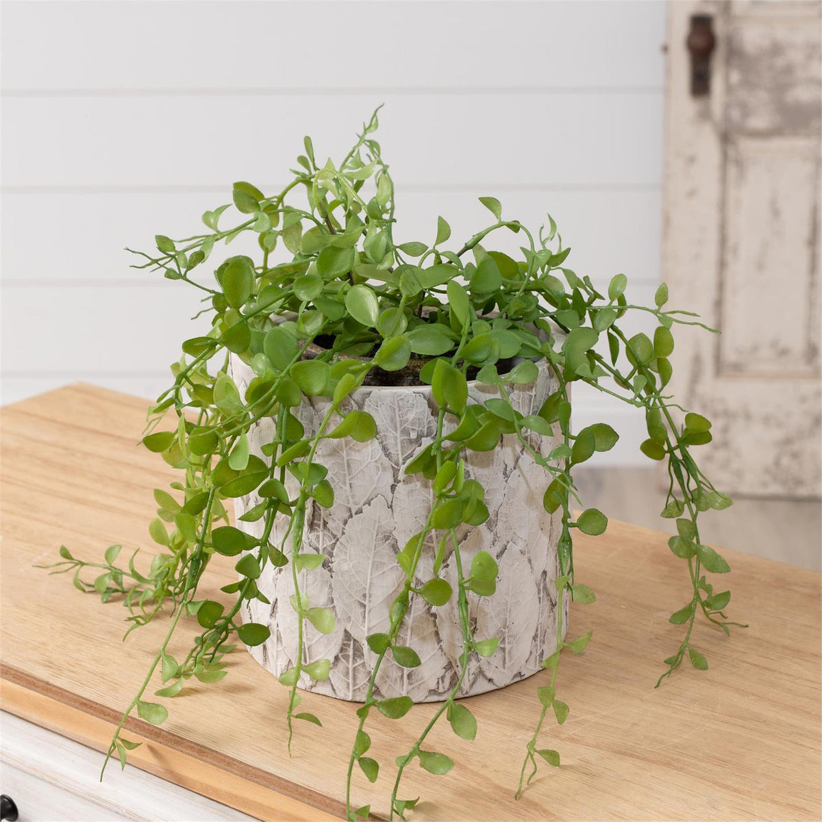 Planter - Stamped Leaves