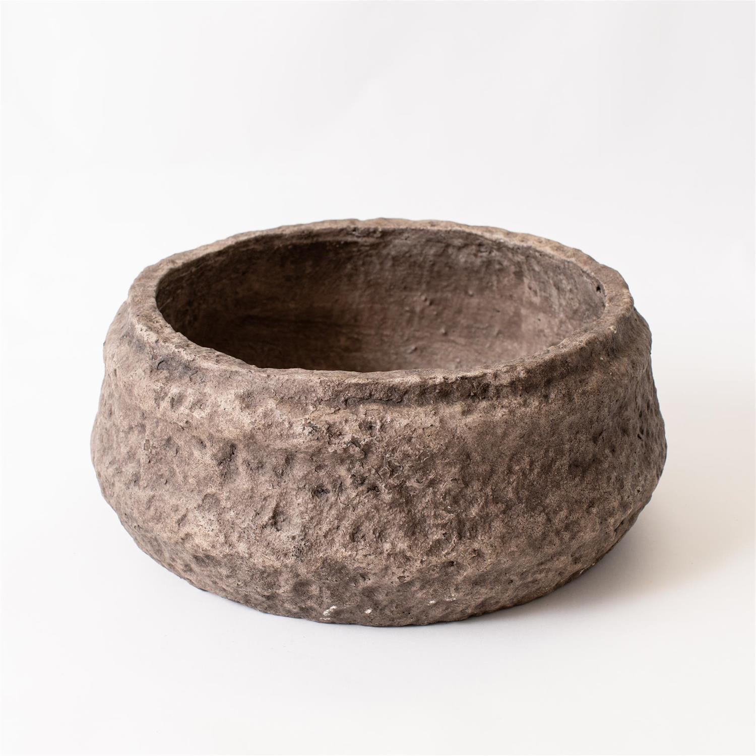 Planter - Shallow Rustic Textured Cement