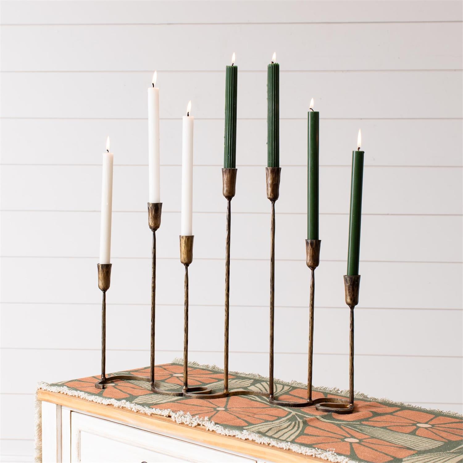 Brass Iron Taper Candle Holder Centerpiece