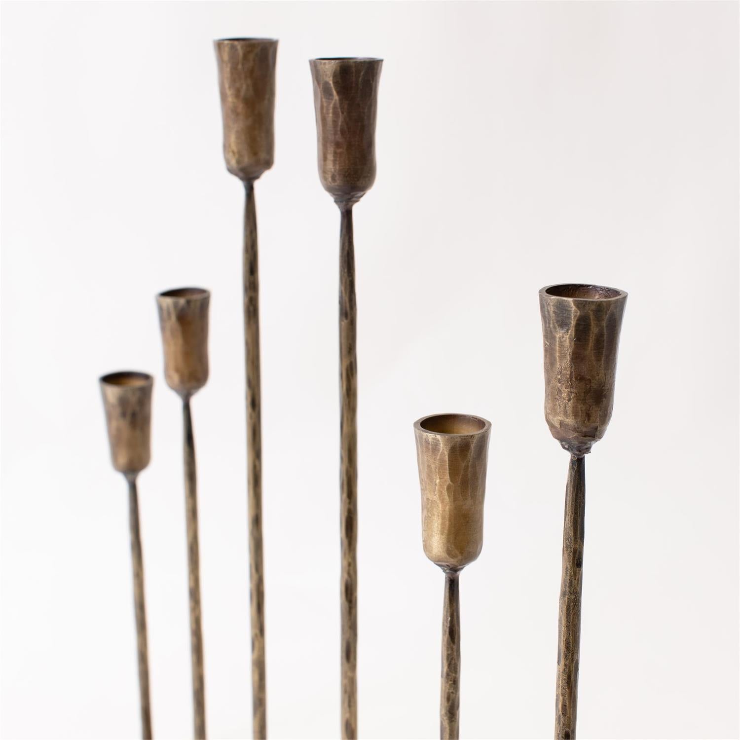 Brass Iron Taper Candle Holder Centerpiece