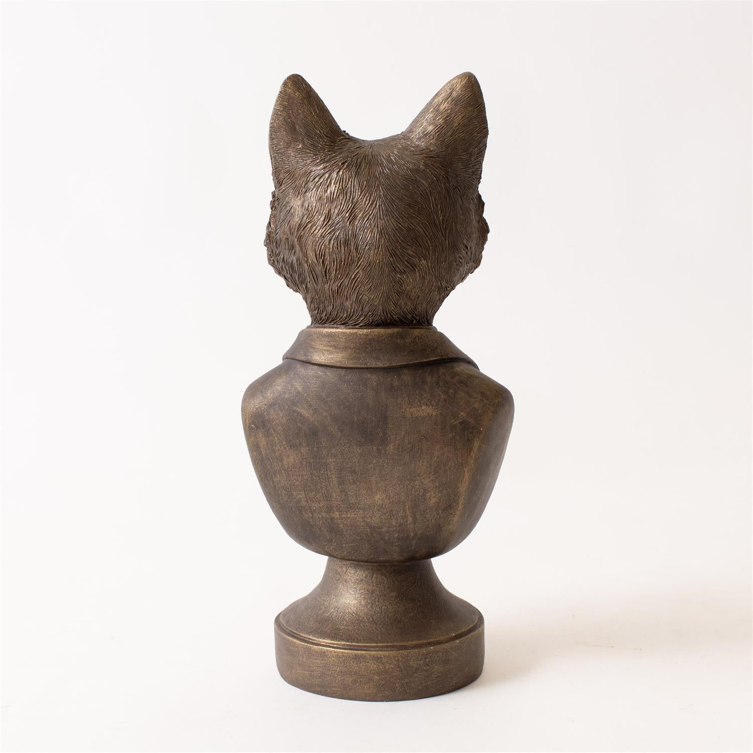 Bespectacled Fox Bust Figurine