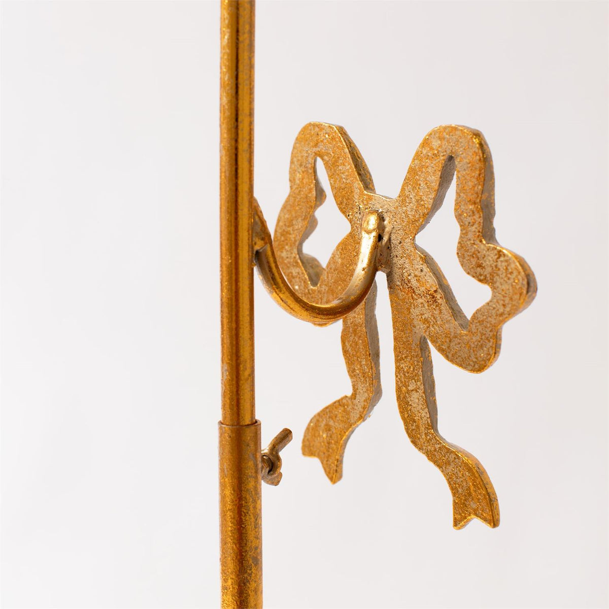 Wreath Stand Gold Finish With Bow